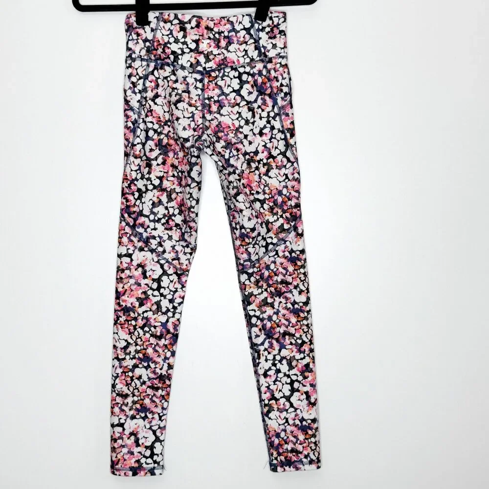 Old Navy High Rise Leggings Go Dry Multicolor Girls Size 10-12